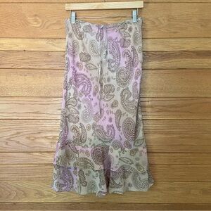 Y2K Zero Zero paisley midi skirt